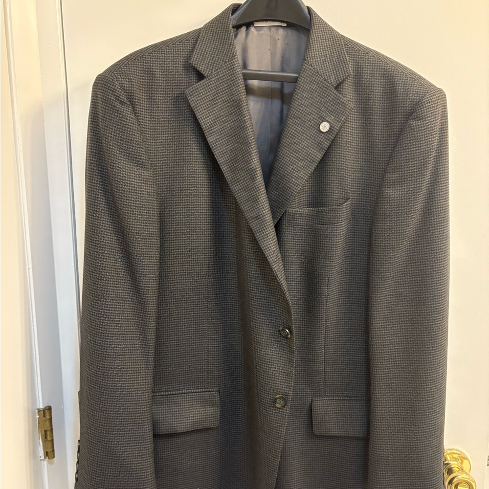 Geoffrey Beene Gray Patterned Blazer - image 1